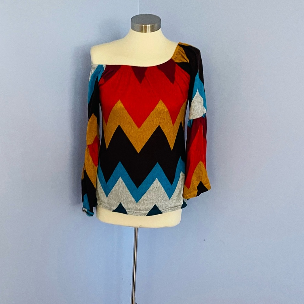 Voll womens off-on shoulders multicolored